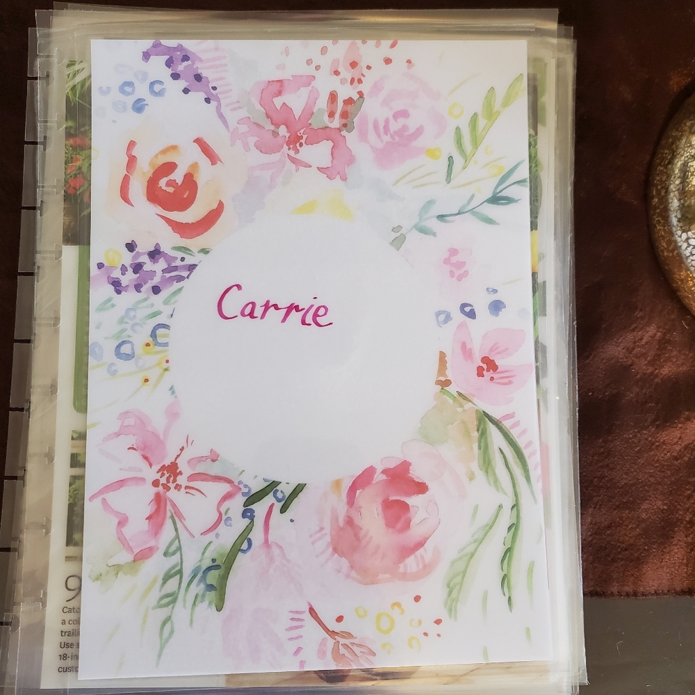 Hand made cover for your Classic size Disc Bound Planner Carrie